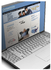 Laptop with ConnectEDU on screen/Stock photo